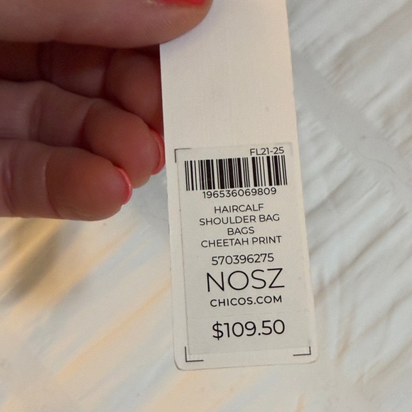 Chico's Leopard Print mini bag in Black and Tan - Picture 8 of 8